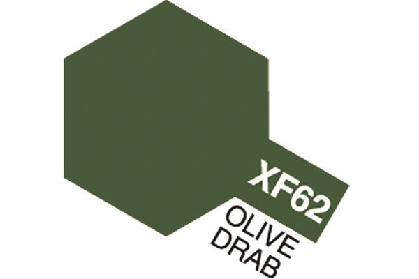 Acrylic Mini XF-62 Olive Drab ryhmässä URHEILU, VAPAA-AIKA JA HARRASTUS / Harrastus / Harrastemaalit / Tamiya / Vesipohjainen @ TP E-commerce Nordic AB (A05851)