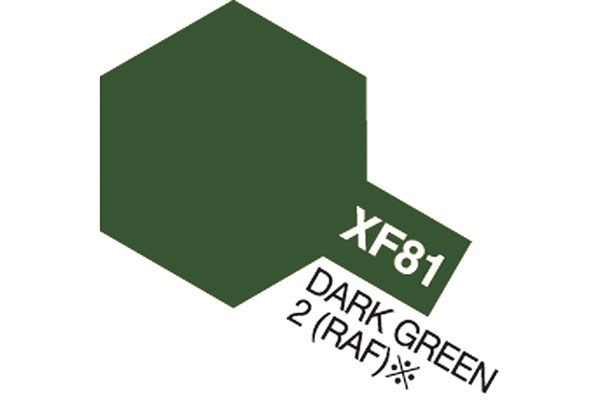Acrylic Mini XF-81 Dark Green 2 RAF ryhmässä URHEILU, VAPAA-AIKA JA HARRASTUS / Harrastus / Harrastemaalit / Tamiya / Vesipohjainen @ TP E-commerce Nordic AB (A05870)