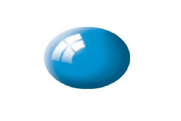 Revell Aqua light blue gloss, 18ml ryhmässä URHEILU, VAPAA-AIKA JA HARRASTUS / Harrastus / Harrastemaalit / Revell / Vesipohjainen @ TP E-commerce Nordic AB (A06077)