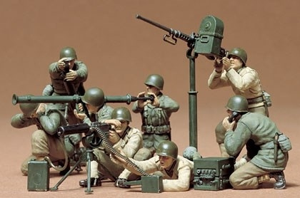 Tamiya 1/35 US KANON/MORTERGRUPPE ryhmässä URHEILU, VAPAA-AIKA JA HARRASTUS / Harrastus / Muovimallit / Hahmot @ TP E-commerce Nordic AB (A06267)