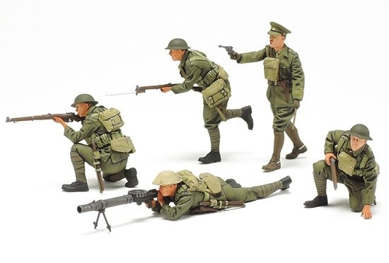 Tamiya 1/35 WWI British Infantry Set ryhmässä URHEILU, VAPAA-AIKA JA HARRASTUS / Harrastus / Muovimallit / Hahmot @ TP E-commerce Nordic AB (A06535)