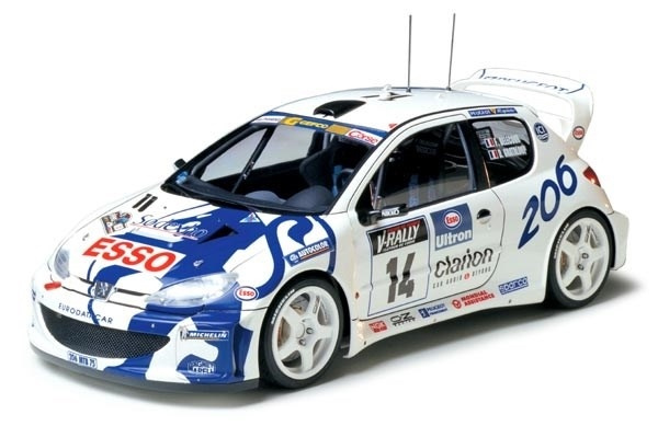 Tamiya 1/24 Peugeot 206 WRC ryhmässä URHEILU, VAPAA-AIKA JA HARRASTUS / Harrastus / Muovimallit / Autot @ TP E-commerce Nordic AB (A06590)