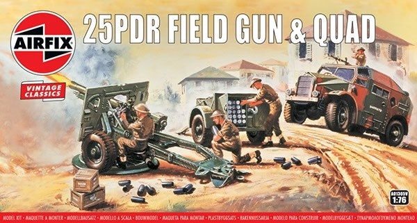 Airfix 25pdr Field Gun ryhmässä URHEILU, VAPAA-AIKA JA HARRASTUS / Harrastus / Muovimallit / Sotilasajoneuvot (maa) @ TP E-commerce Nordic AB (A06801)