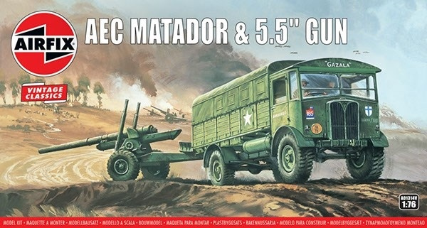 Airfix AEC Matador & 5.5inch Gun ryhmässä URHEILU, VAPAA-AIKA JA HARRASTUS / Harrastus / Muovimallit / Sotilasajoneuvot (maa) @ TP E-commerce Nordic AB (A06804)