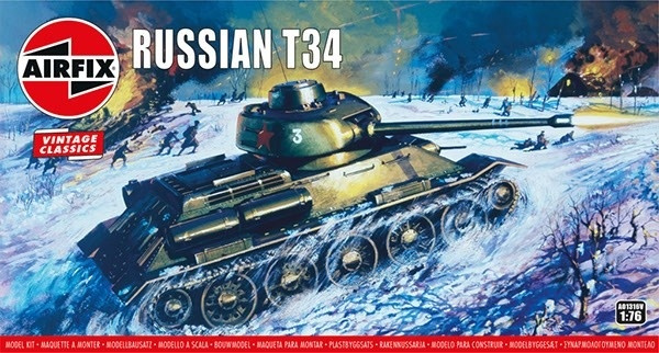 Airfix T-34 Tank ryhmässä URHEILU, VAPAA-AIKA JA HARRASTUS / Harrastus / Muovimallit / Sotilasajoneuvot (maa) @ TP E-commerce Nordic AB (A06806)