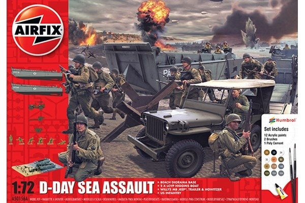 Airfix Sea Assault Gift Set 1:76 ryhmässä URHEILU, VAPAA-AIKA JA HARRASTUS / Harrastus / Muovimallit / Aloituspakkaukset/Lahjapakkaukset @ TP E-commerce Nordic AB (A06871)