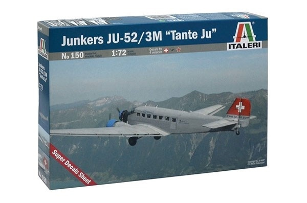 Italeri 1:72 JUNKERS JU-52 3/m \'TANTE JU ryhmässä URHEILU, VAPAA-AIKA JA HARRASTUS / Harrastus / Muovimallit / Lentokoneet/Helikopterit @ TP E-commerce Nordic AB (A07041)