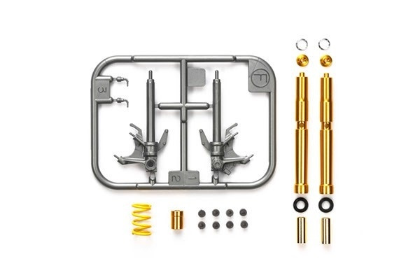 Tamiya 1/12 Scale Yamaha YZF-R1M Front Fork Set ryhmässä URHEILU, VAPAA-AIKA JA HARRASTUS / Harrastus / Muovimallit / Moottoripyörät @ TP E-commerce Nordic AB (A07359)