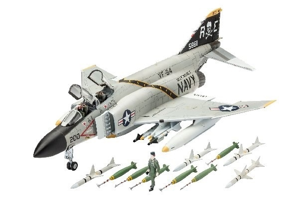 Revell F-4J Phantom II ryhmässä URHEILU, VAPAA-AIKA JA HARRASTUS / Harrastus / Muovimallit / Lentokoneet/Helikopterit @ TP E-commerce Nordic AB (A07659)