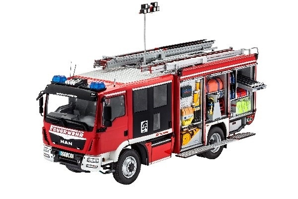 Revell MAN/Schlingmann HLF 20 VARUS 4x4 ryhmässä URHEILU, VAPAA-AIKA JA HARRASTUS / Harrastus / Muovimallit / Autot @ TP E-commerce Nordic AB (A07904)