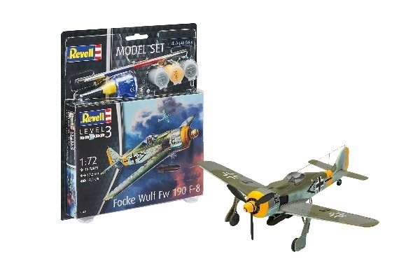 Revell Model Set Focke Wulf Fw190 F-8 ryhmässä URHEILU, VAPAA-AIKA JA HARRASTUS / Harrastus / Muovimallit / Aloituspakkaukset/Lahjapakkaukset @ TP E-commerce Nordic AB (A08055)