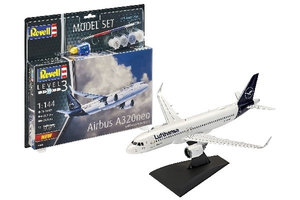 Revell 1:144 Model Set Airbus A320 Neo \'Lufthansa ryhmässä URHEILU, VAPAA-AIKA JA HARRASTUS / Harrastus / Muovimallit / Aloituspakkaukset/Lahjapakkaukset @ TP E-commerce Nordic AB (A08068)
