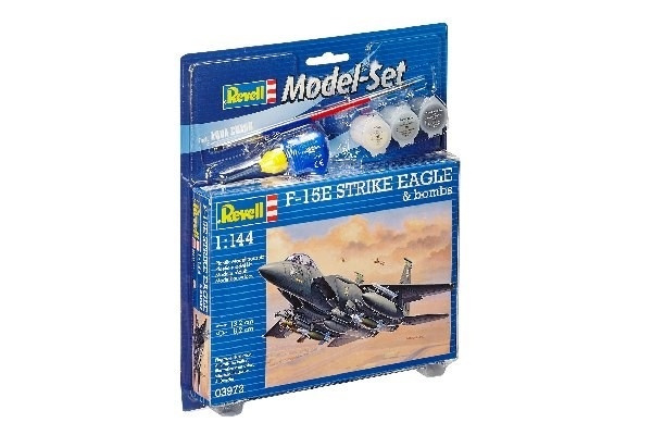 Revell Model Set F-15E STRIKE EAGLE & b ryhmässä URHEILU, VAPAA-AIKA JA HARRASTUS / Harrastus / Muovimallit / Aloituspakkaukset/Lahjapakkaukset @ TP E-commerce Nordic AB (A08082)