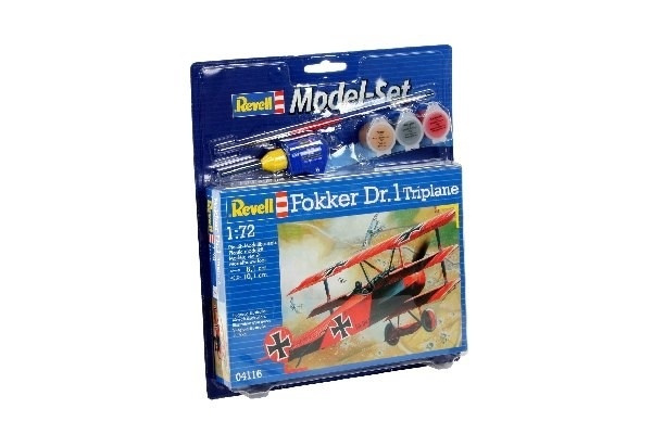 Revell Model Set Fokker DR, 1 Triplane ryhmässä URHEILU, VAPAA-AIKA JA HARRASTUS / Harrastus / Muovimallit / Aloituspakkaukset/Lahjapakkaukset @ TP E-commerce Nordic AB (A08094)