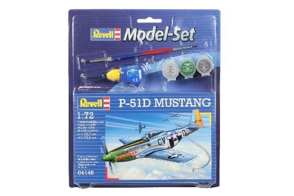 Revell Model Set P-51D Mustang ryhmässä URHEILU, VAPAA-AIKA JA HARRASTUS / Harrastus / Muovimallit / Aloituspakkaukset/Lahjapakkaukset @ TP E-commerce Nordic AB (A08096)