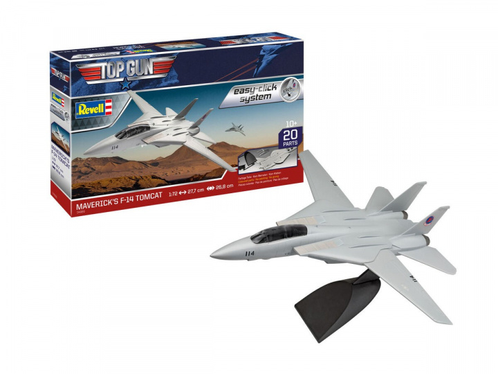 Revell 1:72 Model Set F-14 Tomcat \'Top Gun\' (easy click) ryhmässä URHEILU, VAPAA-AIKA JA HARRASTUS / Harrastus / Muovimallit / Aloituspakkaukset/Lahjapakkaukset @ TP E-commerce Nordic AB (A08120)