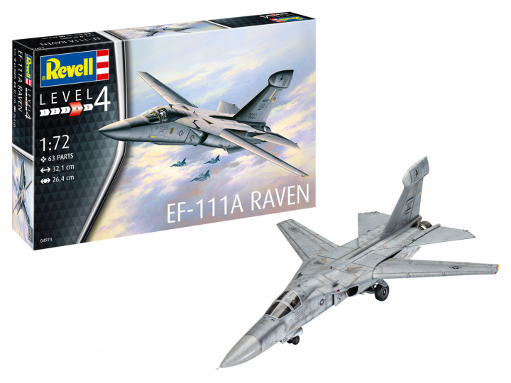 Revell 1:72 Model Set EF-111A Raven ryhmässä URHEILU, VAPAA-AIKA JA HARRASTUS / Harrastus / Muovimallit / Aloituspakkaukset/Lahjapakkaukset @ TP E-commerce Nordic AB (A08124)