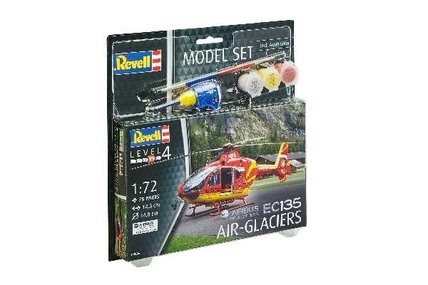 Revell Model Set EC135 AIR-GLACIERS ryhmässä URHEILU, VAPAA-AIKA JA HARRASTUS / Harrastus / Muovimallit / Aloituspakkaukset/Lahjapakkaukset @ TP E-commerce Nordic AB (A08127)
