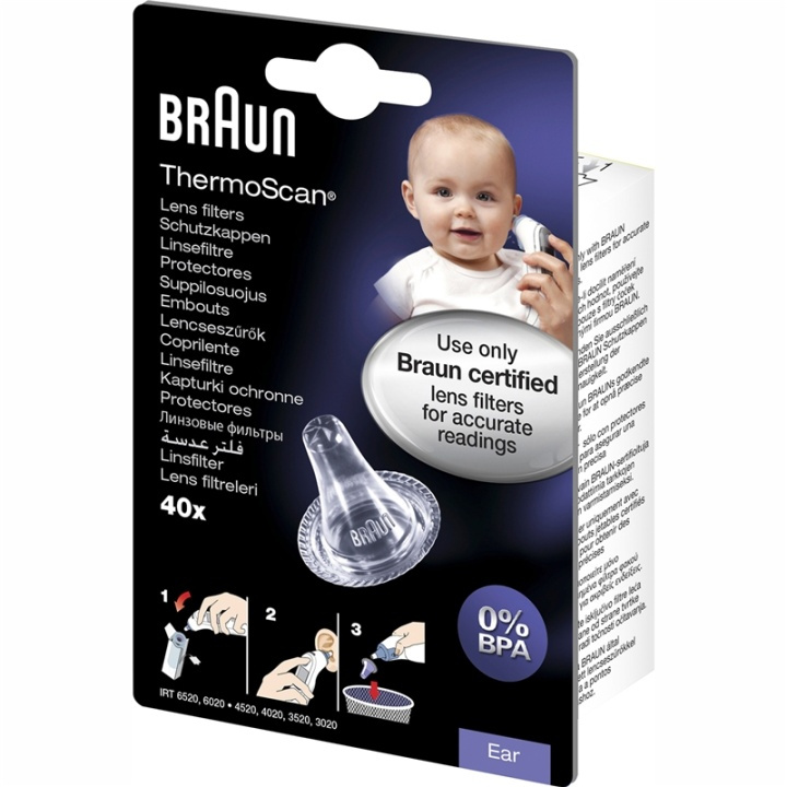 Braun Thermoscan Linsskydd LF 40 ryhmässä KAUNEUS JA TERVEYS / Terveydenhoito / Kuumemittari @ TP E-commerce Nordic AB (A08355)