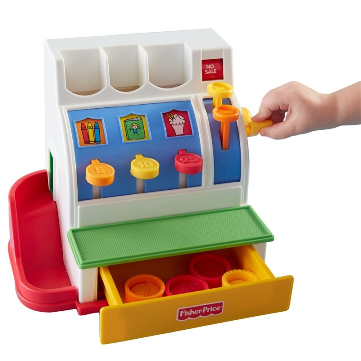 Fisher Price Cash Register ryhmässä LELUT, TUOTTEET LAPSILLE JA VAUVOILLE / Leikkikalut, Askartelu &Pelit / Pieni koti ja roolileikki @ TP E-commerce Nordic AB (A08457)