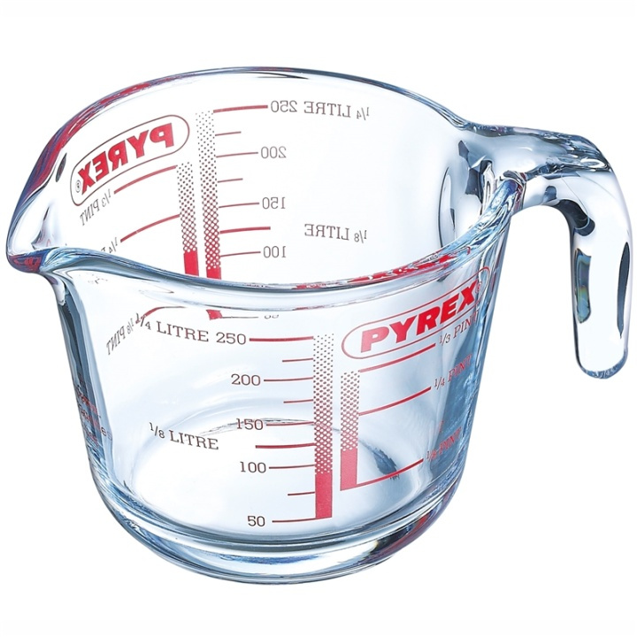 Pyrex Måttkanna glas 0,25L ryhmässä KOTI, TALOUS JA PUUTARHA / Keittiövälineet / Leivontatarvikkeet @ TP E-commerce Nordic AB (A08601)