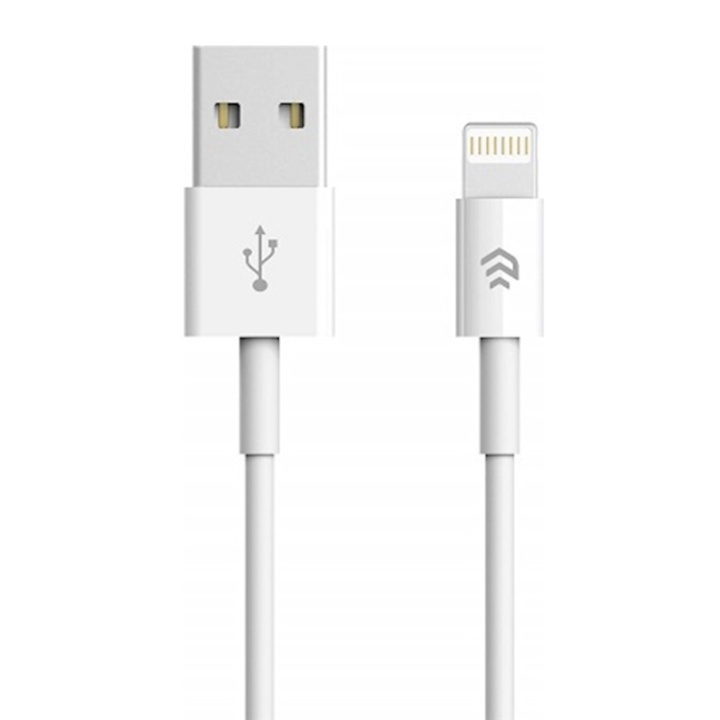 Devia Smart, Lightning-kaapeli (2.1A), 1m, valkoinen ryhmässä ÄLYPUHELIMET JA TABLETIT / Laturit & Kaapelit / Kaapelit / Lightning kaapelit @ TP E-commerce Nordic AB (A08705)