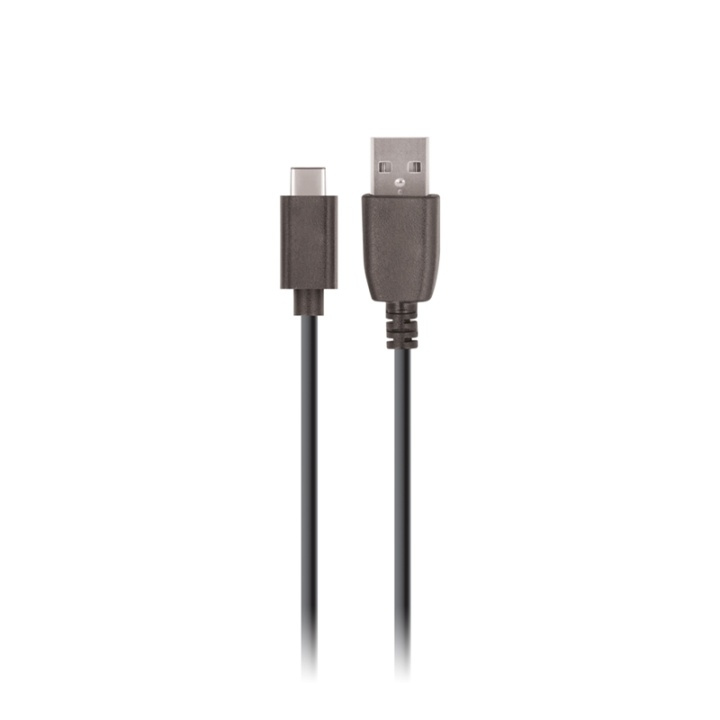 Maxlife USB - USB-C kaapeli (pikalataus 2A), 1m, musta ryhmässä ÄLYPUHELIMET JA TABLETIT / Laturit & Kaapelit / Kaapelit / Tyyppi C -kaapelit @ TP E-commerce Nordic AB (A08719)