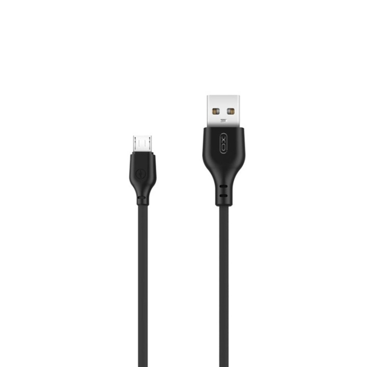 XO NB103 USB - microUSB (2,1A) 1m, Svart ryhmässä ÄLYPUHELIMET JA TABLETIT / Laturit & Kaapelit / Kaapelit / MicroUSB-kaapelit @ TP E-commerce Nordic AB (A08753)