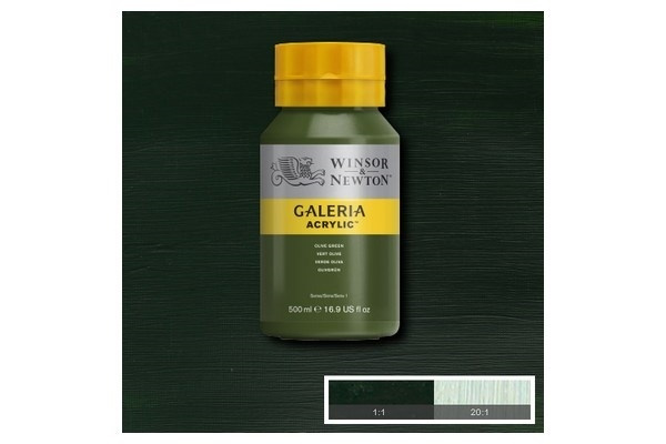 Galeria Acrylic 500Ml Olive Green 447 ryhmässä URHEILU, VAPAA-AIKA JA HARRASTUS / Harrastus / Maalaa ja piirrä / Taiteilijavärit / Akryyli @ TP E-commerce Nordic AB (A08810)