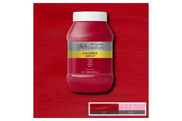 Galeria Acrylic 1L Crimson 203 ryhmässä URHEILU, VAPAA-AIKA JA HARRASTUS / Harrastus / Maalaa ja piirrä / Taiteilijavärit / Akryyli @ TP E-commerce Nordic AB (A08893)