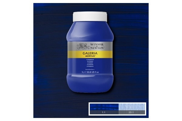 Galeria Acrylic 1L Ultramarine 660 ryhmässä URHEILU, VAPAA-AIKA JA HARRASTUS / Harrastus / Maalaa ja piirrä / Taiteilijavärit / Akryyli @ TP E-commerce Nordic AB (A08894)