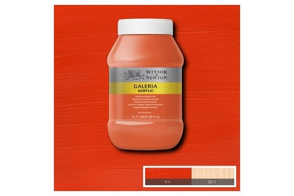 Galeria Acrylic 1L Cadmium Orange Hue 090 ryhmässä URHEILU, VAPAA-AIKA JA HARRASTUS / Harrastus / Maalaa ja piirrä / Taiteilijavärit / Akryyli @ TP E-commerce Nordic AB (A08897)