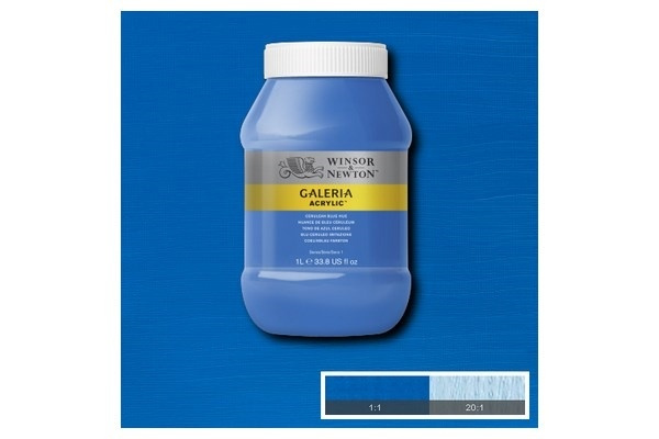 Galeria Acrylic 1L Cerulean Blue Hue 138 ryhmässä URHEILU, VAPAA-AIKA JA HARRASTUS / Harrastus / Maalaa ja piirrä / Taiteilijavärit / Akryyli @ TP E-commerce Nordic AB (A08899)