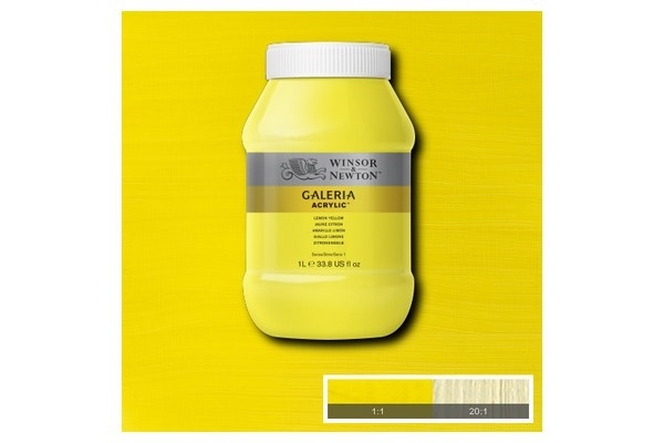 Galeria Acrylic 1L Lemon Yellow 346 ryhmässä URHEILU, VAPAA-AIKA JA HARRASTUS / Harrastus / Maalaa ja piirrä / Taiteilijavärit / Akryyli @ TP E-commerce Nordic AB (A08901)