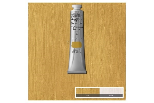 Prof Acrylic 200ML GOLD 283 ryhmässä URHEILU, VAPAA-AIKA JA HARRASTUS / Harrastus / Maalaa ja piirrä / Taiteilijavärit / Akryyli @ TP E-commerce Nordic AB (A08924)