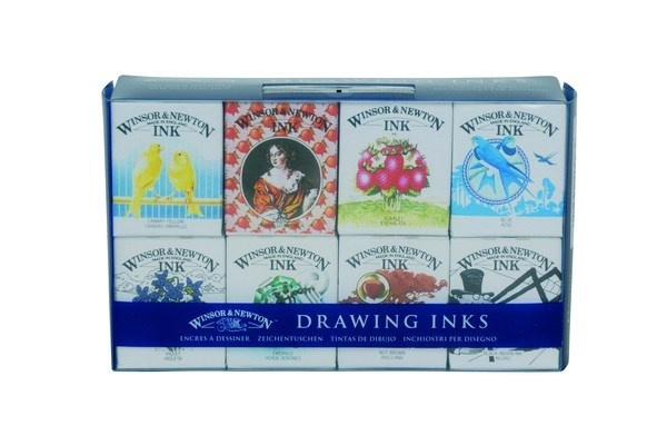 Drawing Ink Henry Collection 8x14 ml ryhmässä URHEILU, VAPAA-AIKA JA HARRASTUS / Harrastus / Maalaa ja piirrä / Taiteilijavärit / Muste @ TP E-commerce Nordic AB (A08954)