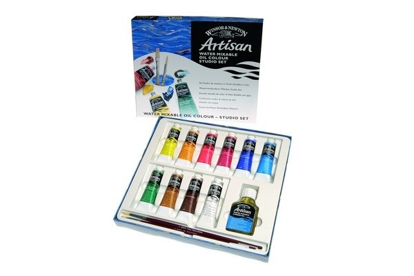 Artisan Water Mixable Oil Studio set 10x37 ml olja, penslar ryhmässä URHEILU, VAPAA-AIKA JA HARRASTUS / Harrastus / Maalaa ja piirrä / Taiteilijavärit / Öljyvärit @ TP E-commerce Nordic AB (A08958)