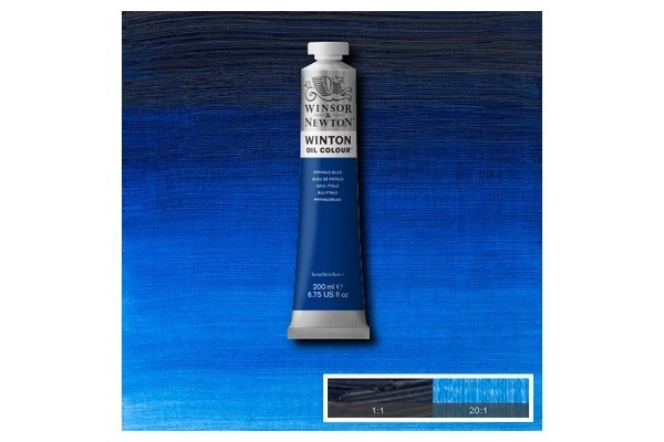 WINTON OIL COL 200 ml Phthalo blue (30) 516 ryhmässä URHEILU, VAPAA-AIKA JA HARRASTUS / Harrastus / Maalaa ja piirrä / Taiteilijavärit / Öljyvärit @ TP E-commerce Nordic AB (A09035)