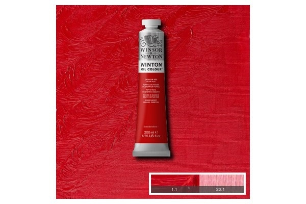 WINTON OIL COL 200 ml Cad red deep hue (06) 098 ryhmässä URHEILU, VAPAA-AIKA JA HARRASTUS / Harrastus / Maalaa ja piirrä / Taiteilijavärit / Öljyvärit @ TP E-commerce Nordic AB (A09052)