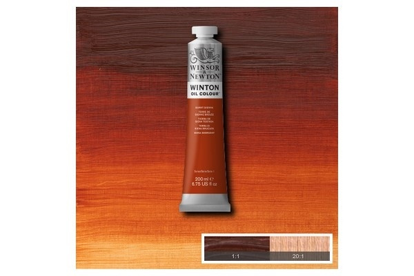 Winton Oil Col 200Ml (02) Burnt Sienna 074 ryhmässä URHEILU, VAPAA-AIKA JA HARRASTUS / Harrastus / Maalaa ja piirrä / Taiteilijavärit / Öljyvärit @ TP E-commerce Nordic AB (A09063)