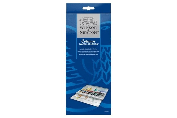 Cotman Water Color 45x½-pan studio ryhmässä URHEILU, VAPAA-AIKA JA HARRASTUS / Harrastus / Maalaa ja piirrä / Taiteilijavärit / Akvarellivärit @ TP E-commerce Nordic AB (A09086)