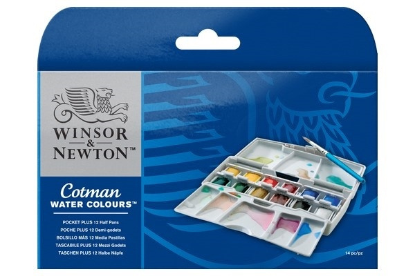 Cotman Water Color Pocketbox PLUS ryhmässä URHEILU, VAPAA-AIKA JA HARRASTUS / Harrastus / Maalaa ja piirrä / Taiteilijavärit / Akvarellivärit @ TP E-commerce Nordic AB (A09088)