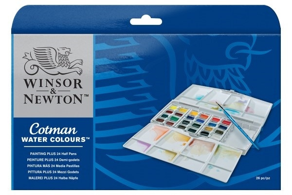 Cotman Water Color Pan paintingbox PLUS ryhmässä URHEILU, VAPAA-AIKA JA HARRASTUS / Harrastus / Maalaa ja piirrä / Taiteilijavärit / Akvarellivärit @ TP E-commerce Nordic AB (A09091)