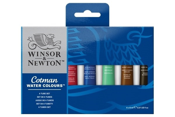 Cotman Water Color Tubset 6x8 ml ryhmässä URHEILU, VAPAA-AIKA JA HARRASTUS / Harrastus / Maalaa ja piirrä / Taiteilijavärit / Akvarellivärit @ TP E-commerce Nordic AB (A09094)