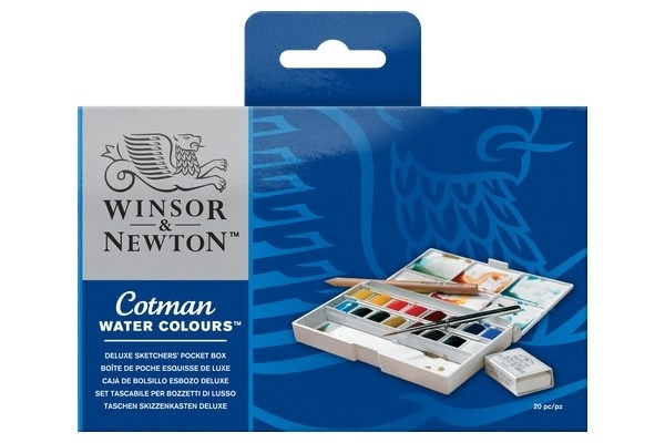 Cotman Water Color Deluxe pocketbox ryhmässä URHEILU, VAPAA-AIKA JA HARRASTUS / Harrastus / Maalaa ja piirrä / Taiteilijavärit / Akvarellivärit @ TP E-commerce Nordic AB (A09100)