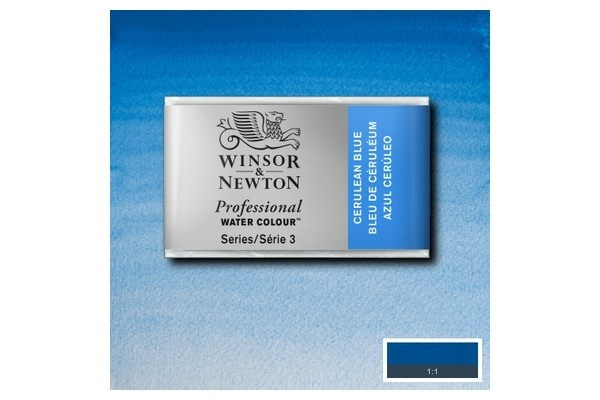 Prof Water Colour Pan/W Cerulean Blue 137 ryhmässä URHEILU, VAPAA-AIKA JA HARRASTUS / Harrastus / Maalaa ja piirrä / Taiteilijavärit / Akvarellivärit @ TP E-commerce Nordic AB (A09108)