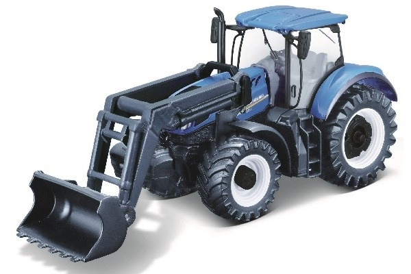 Tractor w/front loader N.H. T7.615 10cm blue ryhmässä LELUT, TUOTTEET LAPSILLE JA VAUVOILLE / Leikkikalut, Askartelu &Pelit / Leikkiautot @ TP E-commerce Nordic AB (A09239)