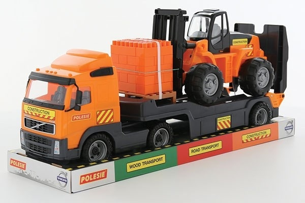 Volvo Lastbil med Gaffeltruck 750x230x345mm ryhmässä LELUT, TUOTTEET LAPSILLE JA VAUVOILLE / Leikkikalut, Askartelu &Pelit / Leikkiautot @ TP E-commerce Nordic AB (A10052)