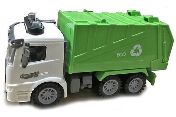 Roska-auto valo ja ääni 1:14, vihreä ryhmässä LELUT, TUOTTEET LAPSILLE JA VAUVOILLE / Leikkikalut, Askartelu &Pelit / Leikkiautot @ TP E-commerce Nordic AB (A10091)