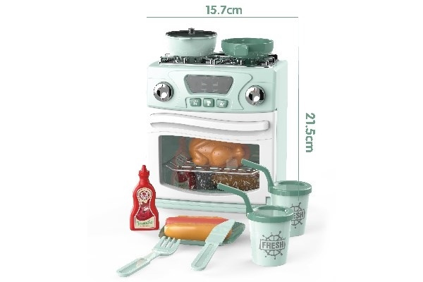 Home Elektrisk spis/ugn med tillbehör 21,5x15,7cm ryhmässä LELUT, TUOTTEET LAPSILLE JA VAUVOILLE / Leikkikalut, Askartelu &Pelit / Pieni koti ja roolileikki @ TP E-commerce Nordic AB (A10156)